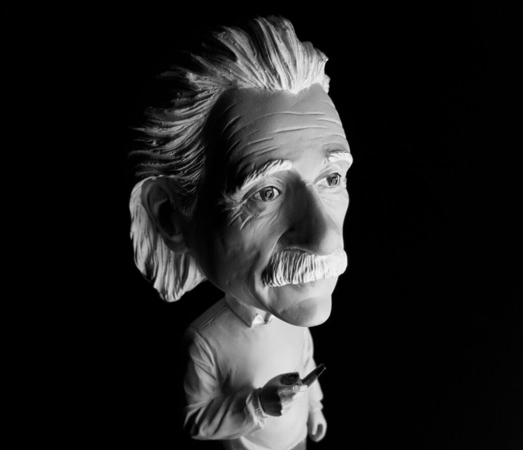 My first try to take a pro picture of Albert Einstein indicating the power of compound interest and to invest early and often.